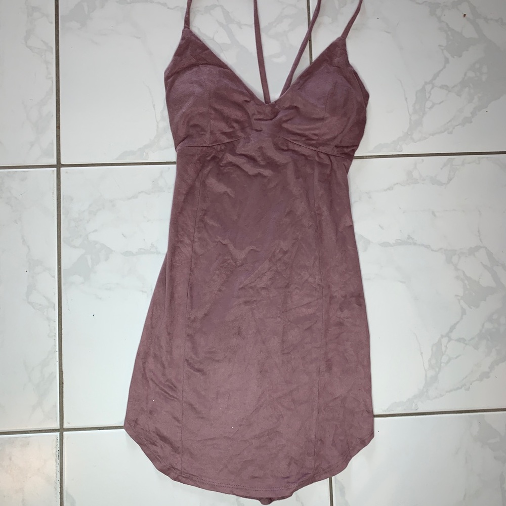 Henrigirl mauve/pink suede dress, size Large